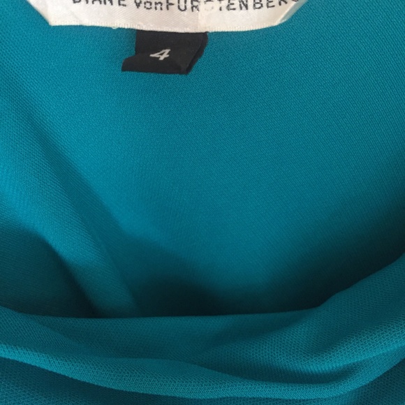 DVF Turquoise slip dress - Picture 3 of 3